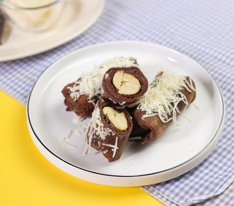 Recipe for Chocolate-filled Banana Rolled Pancake, a Snack that Warms up the Weekend