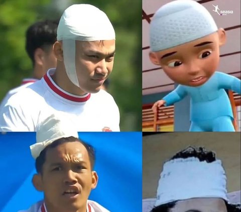 8 Photos of Witan Sulaeman with Bandage on His Head during Indonesia Vs Guinea Went Viral, Netizens: Looks Like Wearing a Peci