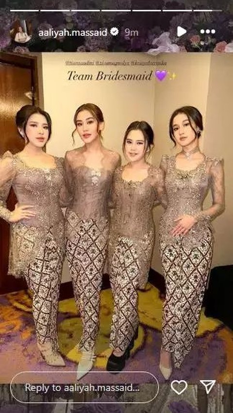 These are the beautiful women who became bridesmaids at the wedding of Rizky Febian and Mahalini.