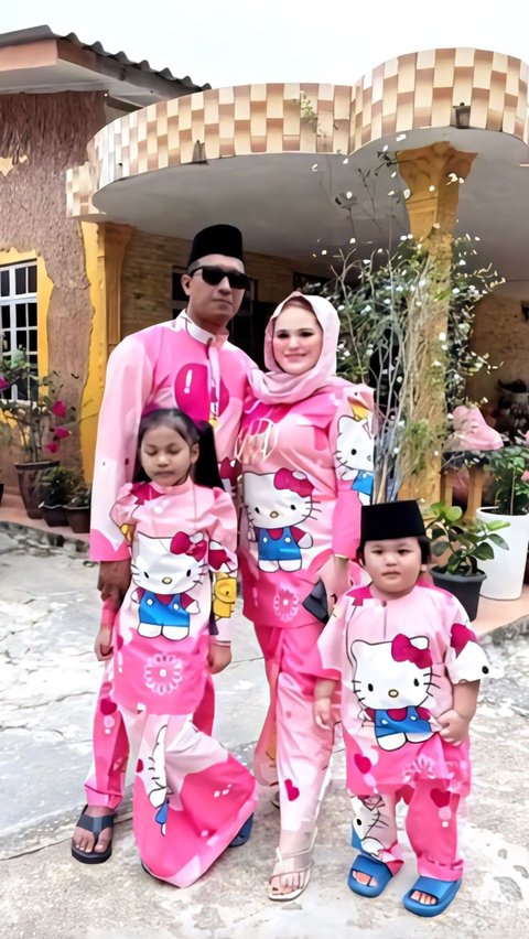 Masih Ingat Pasangan Suami dan Istri Selalu Pakai Baju Lebaran Bertema Hello Kitty? Begini Nasib Mereka Sekarang