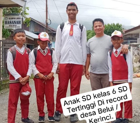 Viral Bocah SD di Jambi Tinggi Badannya Capai 2 Meter, Begini Faktanya