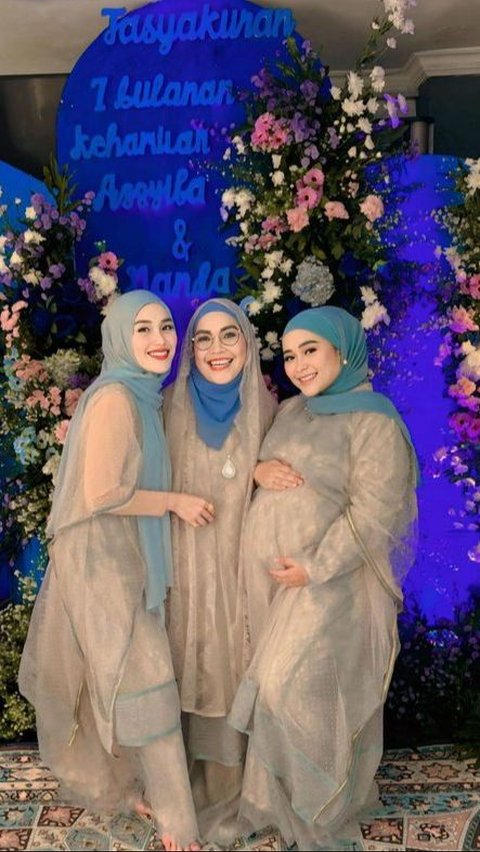 Tampil Berhijab, ini Potret Cantik Ayu Ting Ting di Acara Tasyakuran 7 Bulanan Syifa yang sedang Hamil Anak Kedua