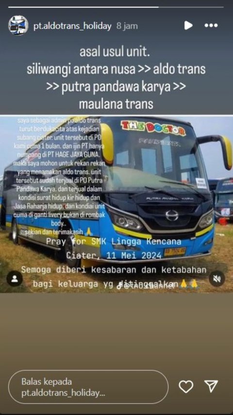 Called Already 6 Times Changing PO, Who is the Last Owner of Putera Fajar Bus Used by SMK Lingga Kencana Depok?