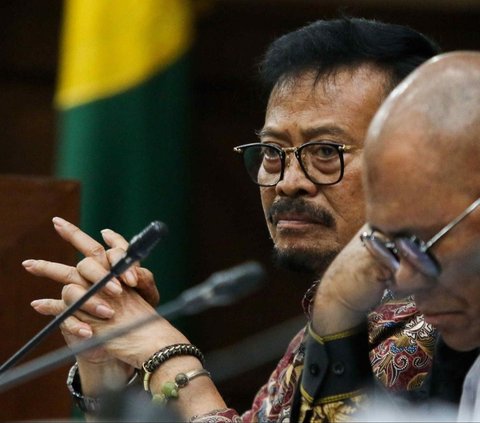 FOTO: Raut Wajah Syahrul Yasin Limpo Mendengarkan 8 Pejabat Kementan Bersaksi di Sidang Lanjutan