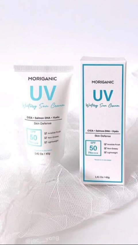 9. Moriganic Sunscreen UV Watery Sun Cream<br>