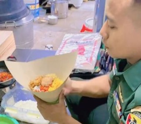 Prajurit TNI Tak Gengsi Jualan Nasi Demi Nambah Penghasilan, Masak Sendiri Sebelum Subuh