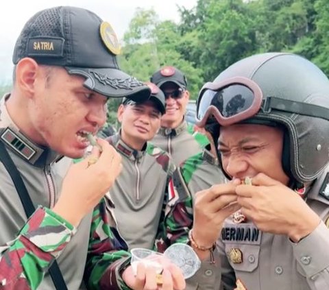 Begini Cara Prajurit TNI Perbatasan Menghibur Diri, Pak Bhabin Tak Mau Kalah, Sekali Nyoba Langsung Muntah