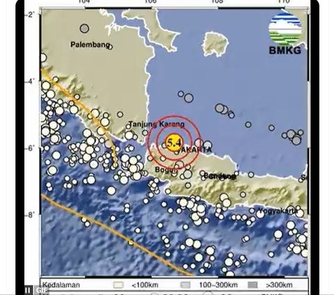 Gempa Magnitudo 5.4 Guncang Kepulauan Seribu Jakarta