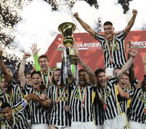 FOTO: Euforia Juventus Sabet Juara Coppa Italia 2024, Si Nyonya Tua Makin Tak Terkejar
