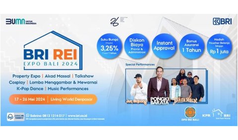 Sebanyak 1300 Hunian Baru dan Promo Menarik dari KPR BRI Hadir di BRI REI Expo Bali 2024
