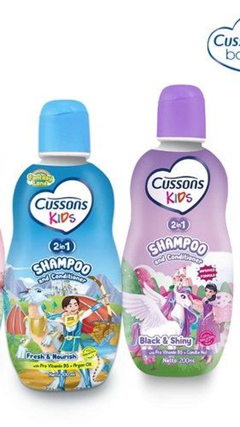 6. Cussons Kids 2-in-1 Shampoo Unicorn Black & Shiny<br>