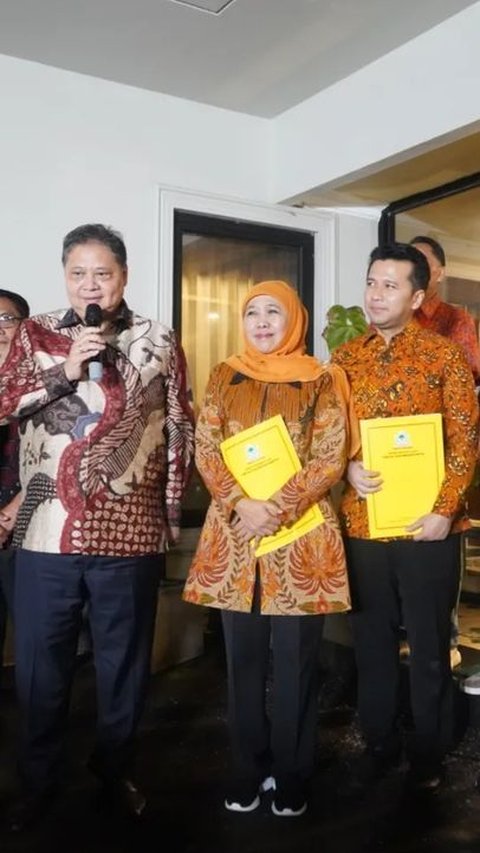 Isu Khofifah-Emil Lawan Kotak Kosong di Pilgub Jatim, Airlangga Golkar Reaksi Keras