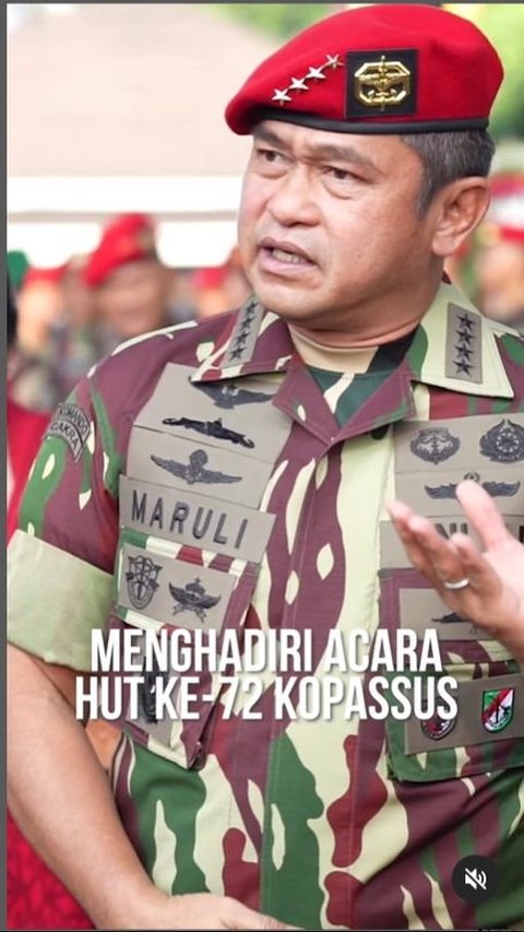 Pada HUT Kopassus, istri Kasad TNI Jenderal Maruli Simanjuntak, Uli Pandjaitan turut hadir mendampingi suami.