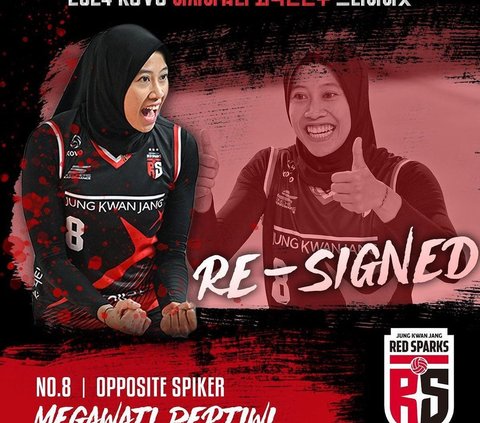 Megawati Hangestri Continues to Play at Red Sparks, Here's the Contract Value