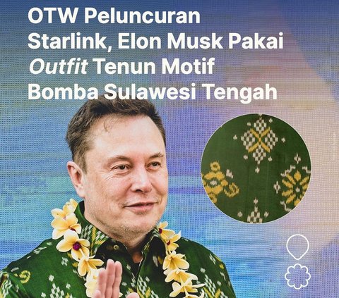 Elon Musk Wears Bomba Woven Shirt from Central Sulawesi while in Bali