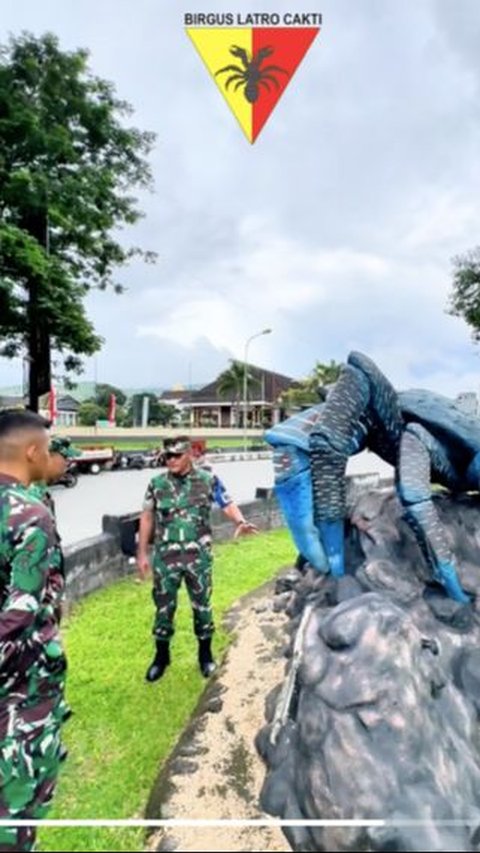 Bikin Melongo Binatang Khas Maluku Ini Menjadi Lambang Satuan Denkav 5/BLC Kodam XV/Pattimura, Begini Alasannyaed