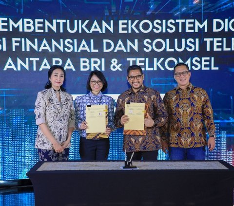 Kerja sama ini ditandai dengan penandatanganan Nota Kesepahaman antara BRI dengan Telkomsel di Transformation Center Gedung BRI 1, Jakarta (14/05). 