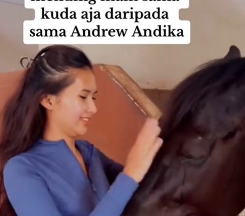 Suspected Connection with Andrew Andika, Soraya Rasyid's Video of Being Bitten by a Horse Goes Viral Again: 'Oh my'