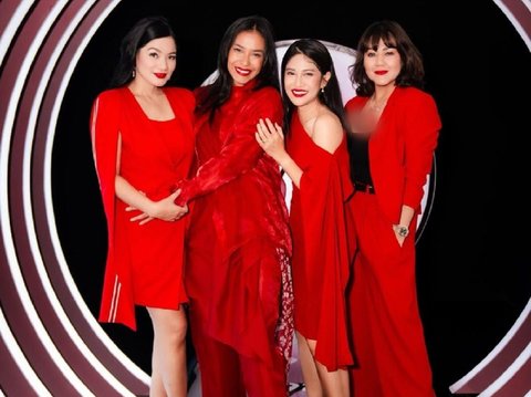 Potret Geng AADC Reuni, Penampilannya Cantik Dresscode Merah Merona