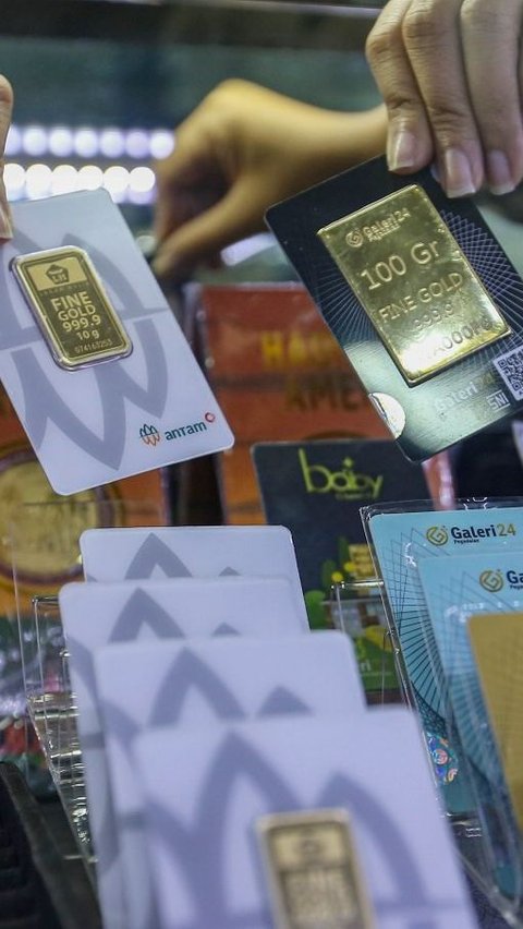 Rekor itu tembus dinilai Rp1.350.000 per gram untuk emas Antam. Foto: Liputan6.com / Angga Yuniar