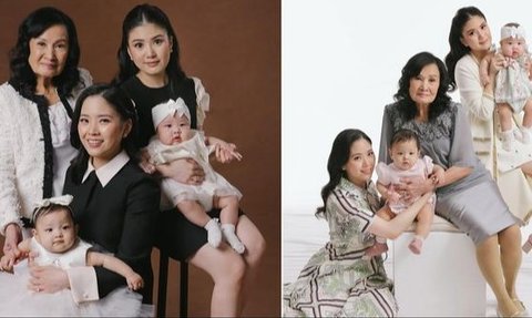 Family Potrait Valencia - Jessica Tanoe Bareng Anak dan Sang Nenek, Pancarkan Pesona Old Money