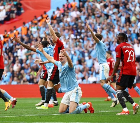 FOTO: Momen Setan Merah Permalukan Manchester City dan Rebut Piala FA ke-13 Sepanjang Sejarah