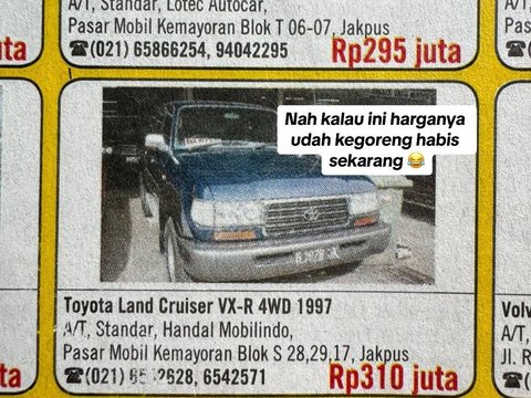 Mobil bekas Toyota Land Cruiser.