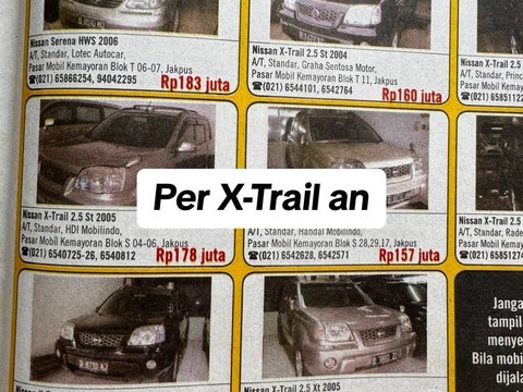 Mobil bekas yang dijual adalah Nissan X-Trail.