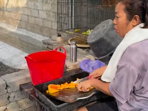 Pakai Celana Pendek dan Kaos Oblong, Begini Gaya Santuy Soimah saat Beri Makan Kura-Kura