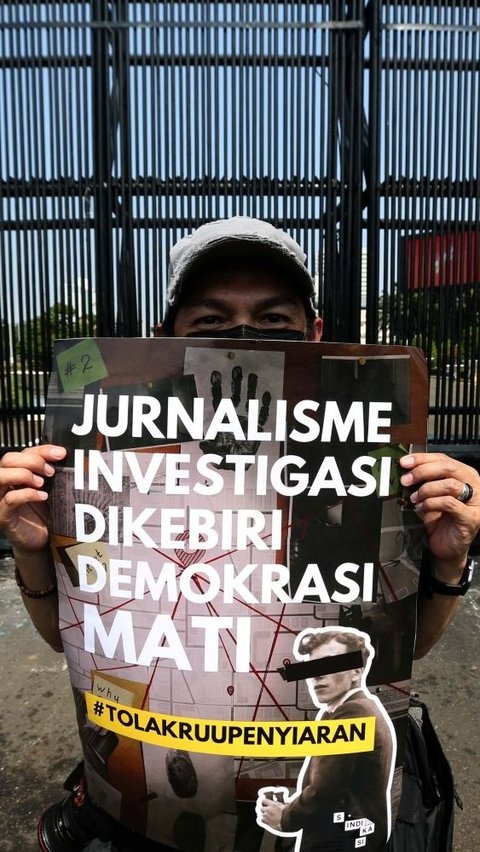 Setidaknya ada tiga poin tuntutan organisasi pers pada aksi unjuk rasa yang dilakukan hari ini. Foto: Liputan6.com / Helmi Fithriansyah