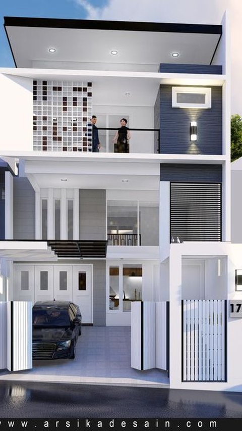 Rumah 4 Lantai Minimalis Split Level