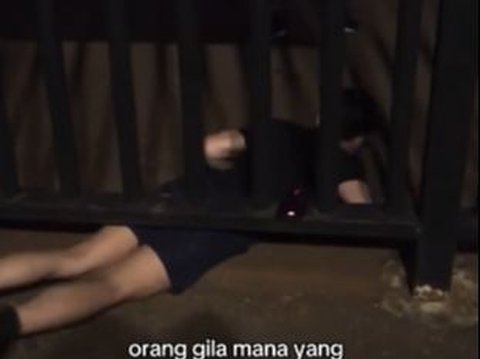 Locked in GBK, Man's Crawling Action under the Fence is Hilarious