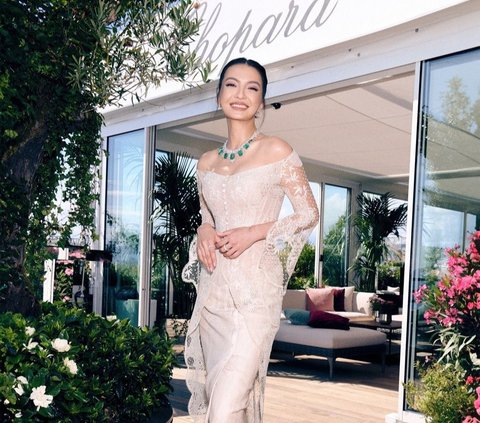 Pancarkan Aura Mahal, Potret Raline Shah Berkebaya dan Pakai Kain Ulos di Acara Closing Cannes Film Festival Buat Kagum