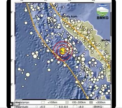 Aceh Diguncang Gempa Magnitudo 6,2