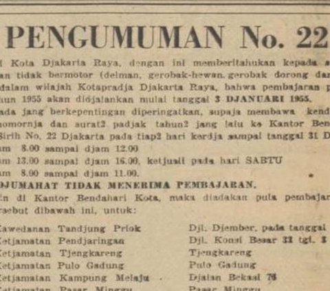 Zaman Dulu Warga Jakarta Ditarik Pajak Sepeda sampai Hewan Peliharaan, Begini Ceritanya