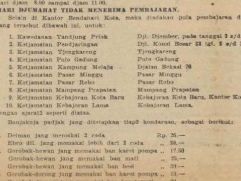 Zaman Dulu Warga Jakarta Ditarik Pajak Sepeda sampai Hewan Peliharaan, Begini Ceritanya