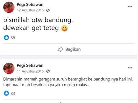 Facebook Status of Pegi Setiawan Before the Murder of Vina Cirebon Becomes the Spotlight, He Complained About 'Getting the Sap'