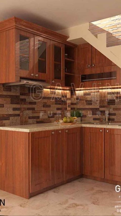 Wallpaper Dinding Dapur Minimalis Nuansa Kayu