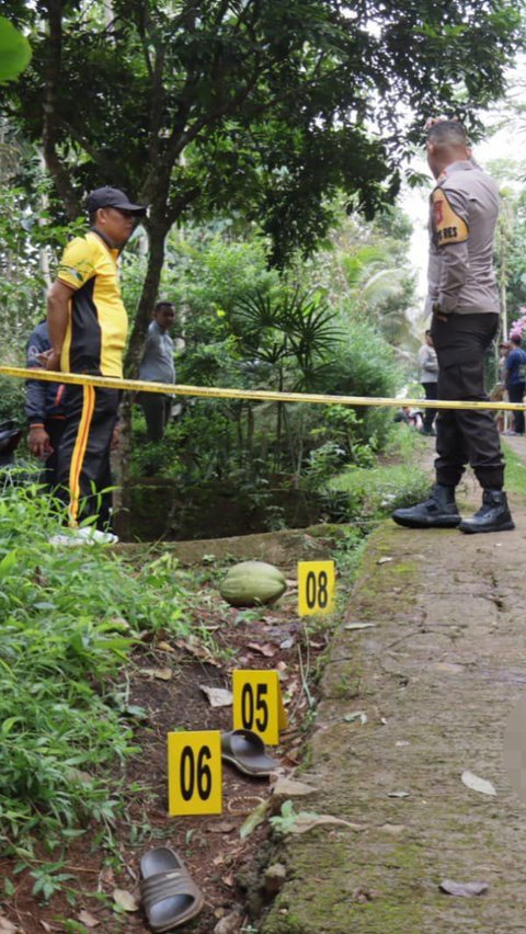 FOTO: Penampakan TKP Kasus Suami Mutilasi Istri di Ciamis, Darah Berceceran di Jalanan