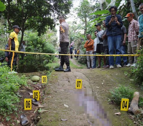 FOTO: Penampakan TKP Kasus Suami Mutilasi Istri di Ciamis, Darah Berceceran di Jalanan