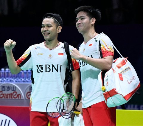 FOTO: Tak Terbendung, Indonesia Libas Korea 3-1 dan Lolos Semifinal Thomas Cup 2024