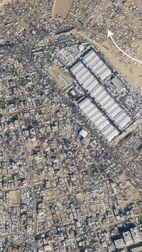 Satellite Photo of Rafah Evacuation Before the Bombing by Zionist Israel Condemned by the International Community
