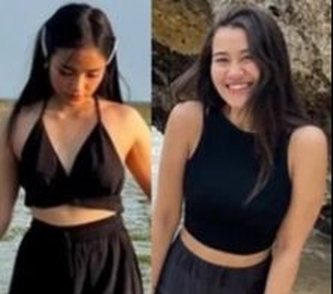 10 Adu Gaya Aaliyah Massaid VS Fuji Saat Main di Pantai, Mantan Thariq Halilintar Kalah Seksi?