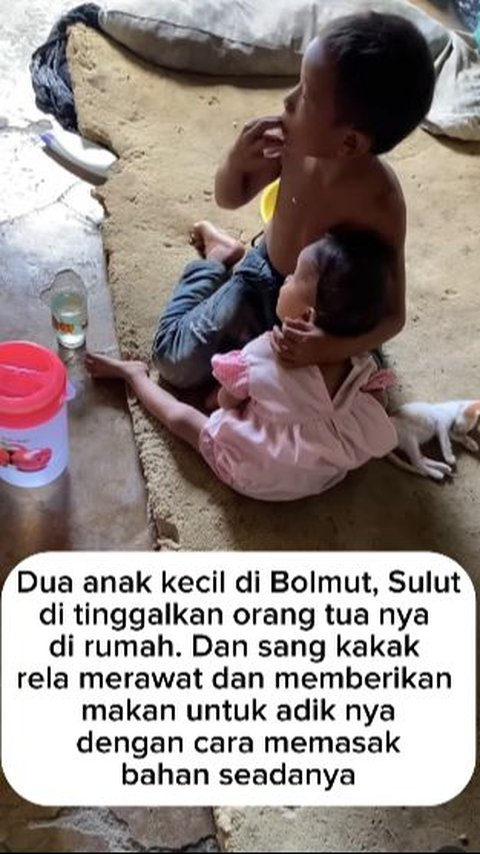 Dua Bocah Bernasib Pilu Ditinggal Ortunya Pergi dari Rumah, Aksi Kakak Rawat Adik Seadanya bikin Hati Tersayat