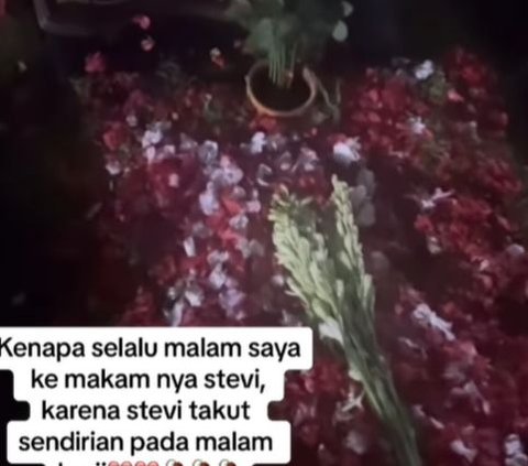 Makes Me Cry, This is the Reason Anggi Pratama Always Visits Stevie Agnecya's Grave at Night