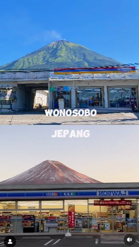 Viral Pemandangan Minimarket di Wonosobo Mirip Spot Ikonik Gunung Fuji yang Ditutup di Jepang