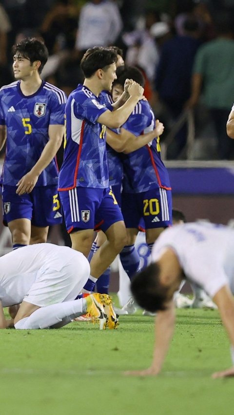 Hingga gol kemenangan Jepang pun berhasil tercipta di masa injury time melalui tembakan Fuki Yamada. Foto: REUTERS / Ibraheem Al Omari