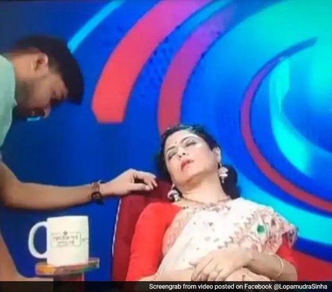 Heat Wave up to 46 Degrees, News Presenter Suddenly Faints During Live Broadcast Unable to Withstand the Heat