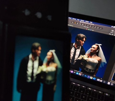 Ready for the Wedding Stage, Here's the Latest Photoshoot of Rizky Febian and Mahalini, the Concept is Super Unique with a Blue Background