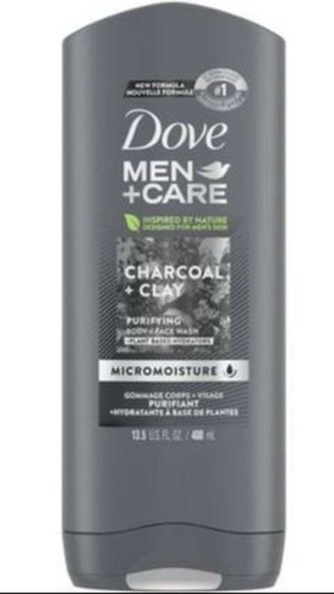 7. Dove Men Body Wash Charcoal + Clay<br>